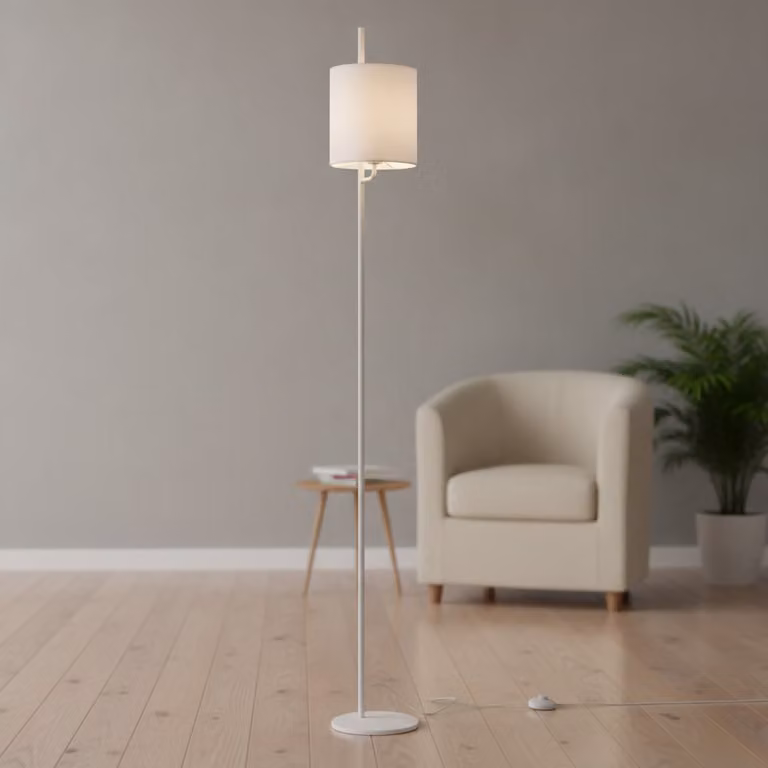 Lyora Vloerlamp Yama zwart met aluminium en metalen details