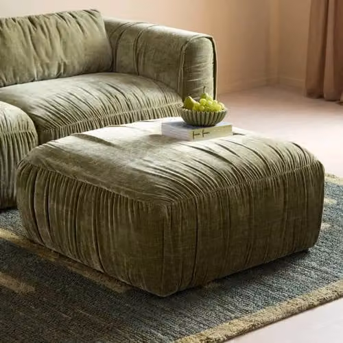 NOUS Living Kaia hocker met stoffen bekleding