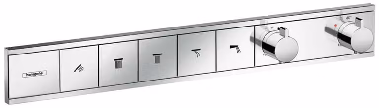 Hansgrohe RainSelect f UP-Thermostaat met 5 uitgangen, chroom, inbouwset
