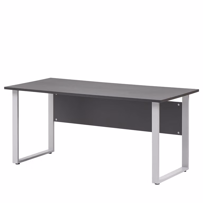 home24 Schrijftafel voor volwassenen, zwart/antraciet, Breedte: 65 cm