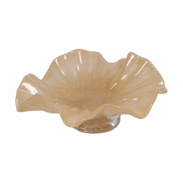 Olsson & Jensen Loa schaal met voet Beige 22 cm