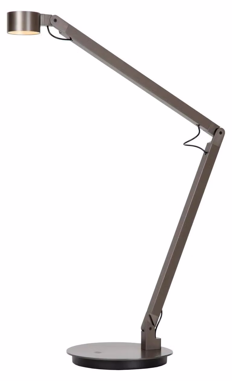 Lucide Ogden Bureaulamp - LED - Dimbaar - Grijs - Metaal