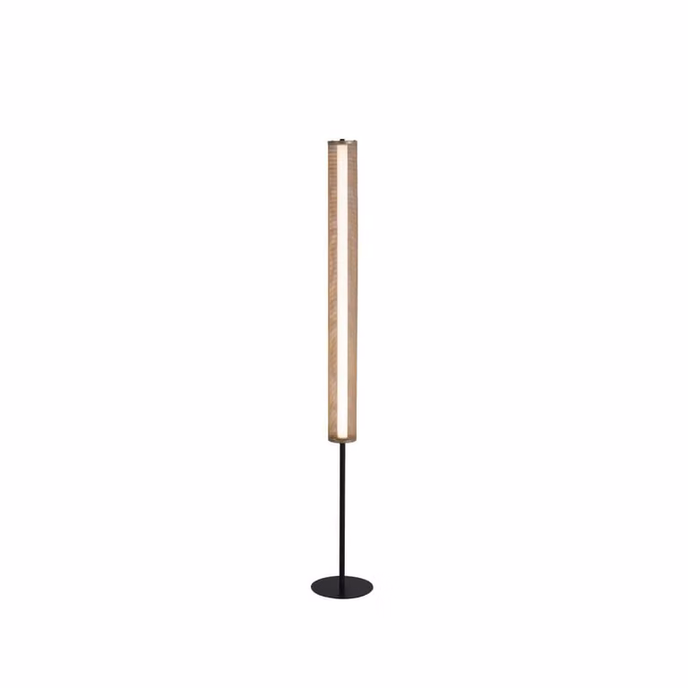 Searchlight Thread LED-vloerlamp zwart met goud mesh, B/D/H: 22 x 22 x 156 cm