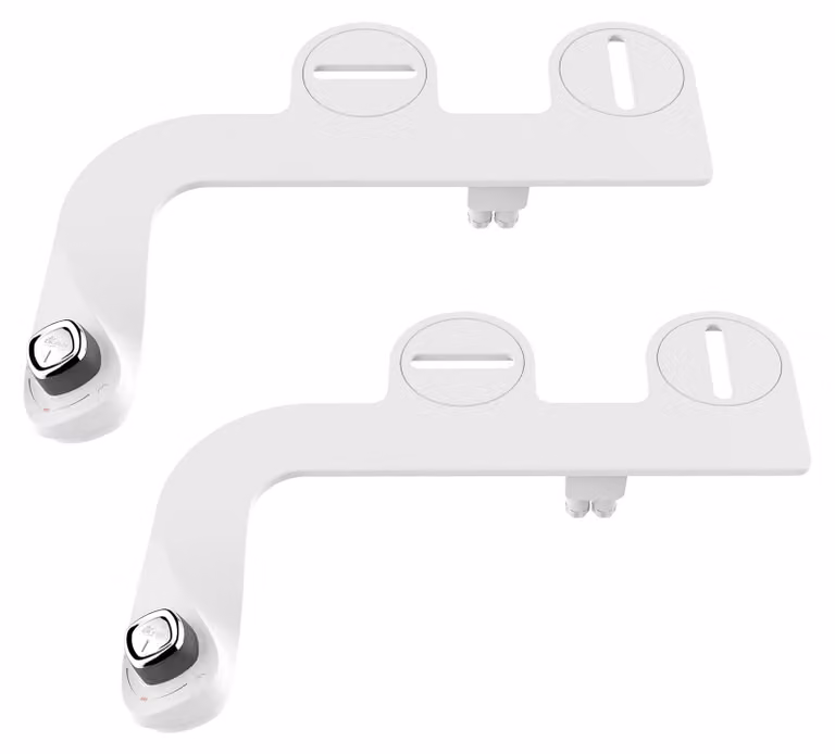 Dripio Bidet-opzetstuk met dubbele spuitmond, niet-elektrisch, wit, set van 2