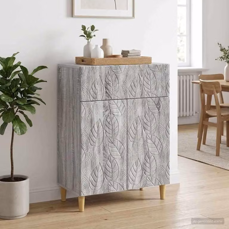 vidaXL Dressoir Vintage Grijs Sonoma B/D/H: 66 x 34,5 x 90 cm