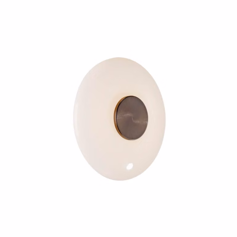 Paul Neuhaus Pure Vitrum Design LED wandlamp bruin met glas en aluminium, Ø 22 cm