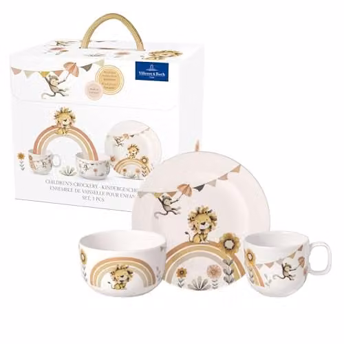 Villeroy & Boch Boho Roar like a lion kinderservies-set 3-delig, meerkleurig