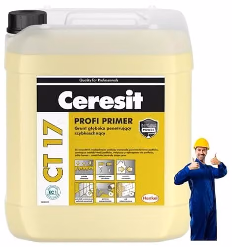 Henkel Ceresit CT17 Primer Profi Grondverf - 5L - Diep Penetrerend en Snel Drogen