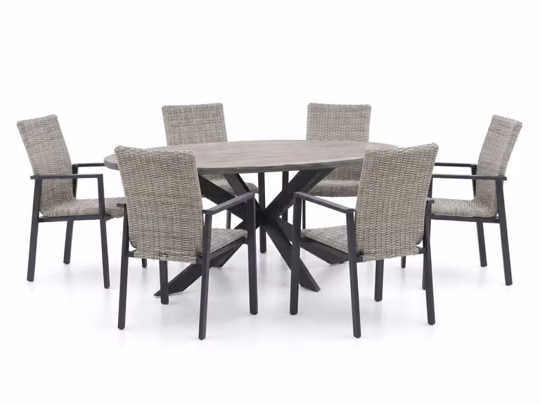 Manifesto Furniture Diningset Manifesto voor 6 personen, Grijs, Modern en Stapelbaar