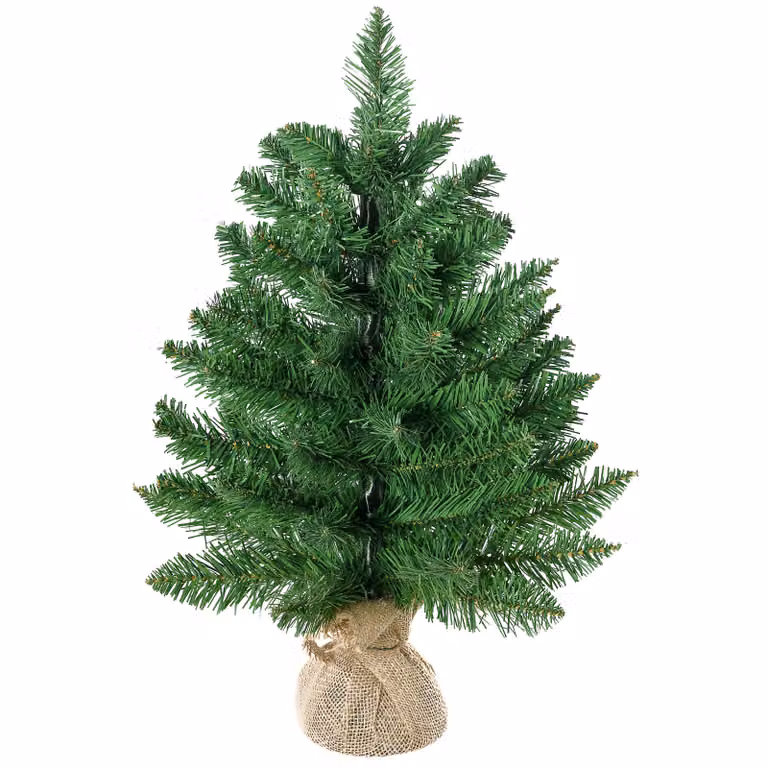 HOMCOM Kerstboom voor op tafel, kunstmatige kerstboom met 70 takken, Groen, Hoogte: 0,6 m, Diameter: 35 cm