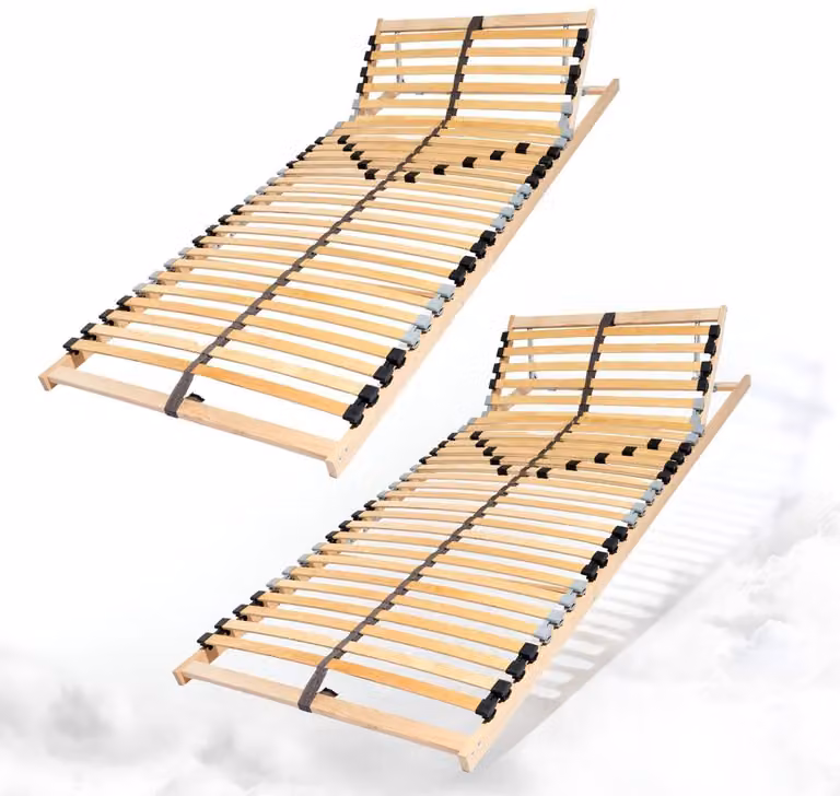 Coemo ERGO lattenbodem voor tweepersoonsbed, 2 stuks, 7-zones verstelbaar hoofdbord, 28 latten, B/D: 90 x 200 cm