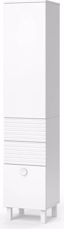 Vicco Sola Badkamerkast Wit met deuren en laden, Model 40816, H 192,4 cm x B 40,2 cm