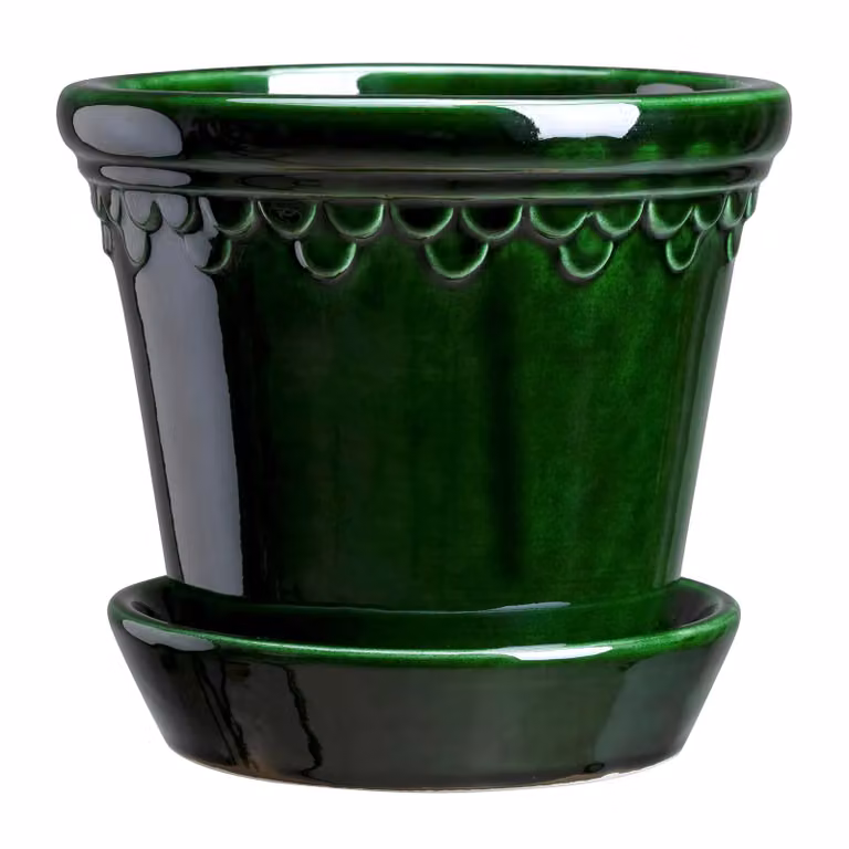 Bergs Potter Københavner geglazuurde pot Groen Ø21 cm