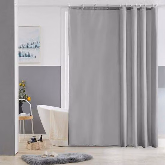 Azalia Douchegordijn Grijs Polyester Waterdicht en Schimmelwerend, B/D/H: 180 x 180 x 180 cm