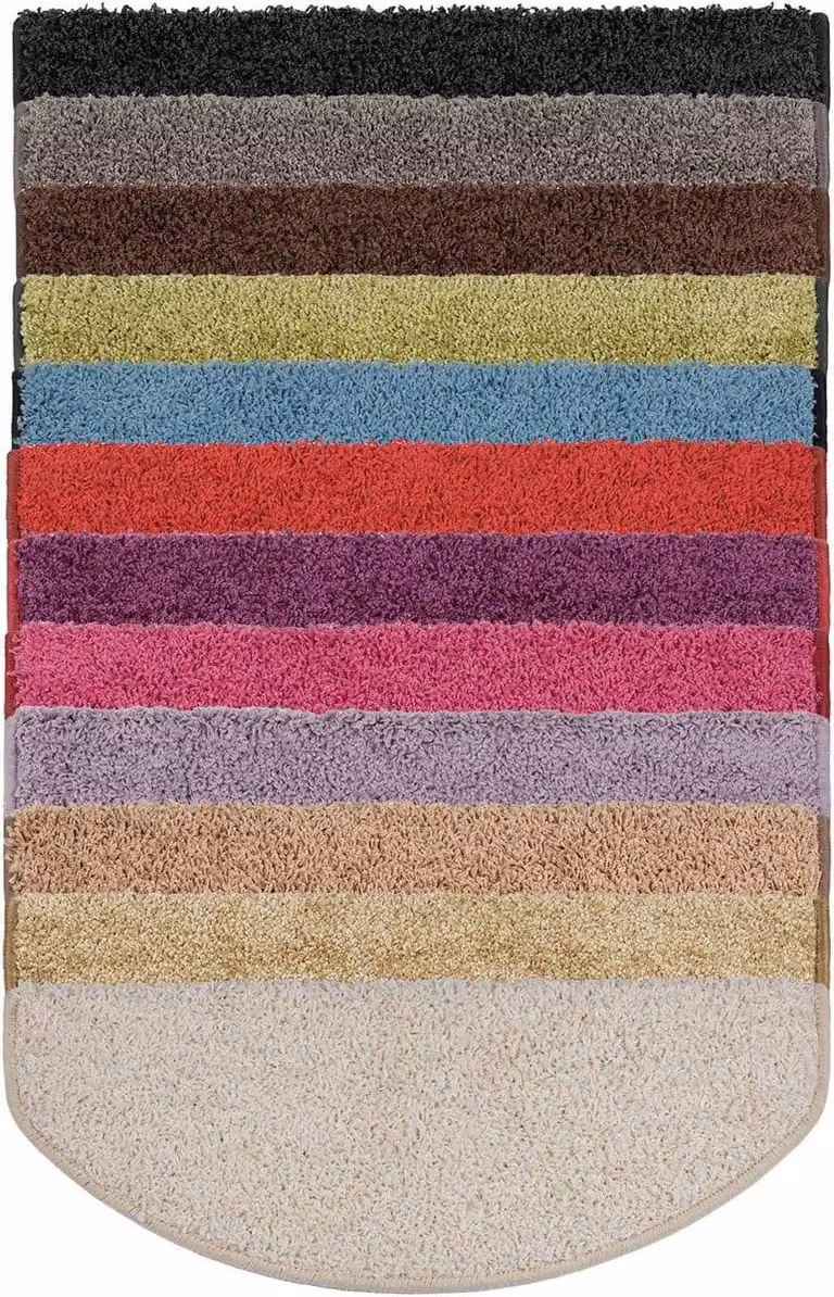 Lichtbruine Shaggy trapmatten met anti-slip onderkant, hoogpolige trapbeschermers, 65 x 235 cm