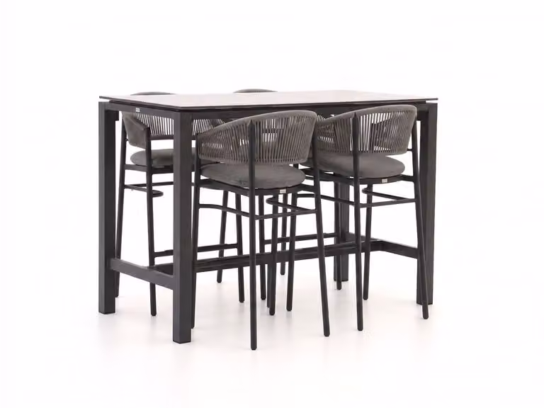 Bellagio Barset Tuinset voor 4 personen met Sintered Stone en Aluminium in Grijs