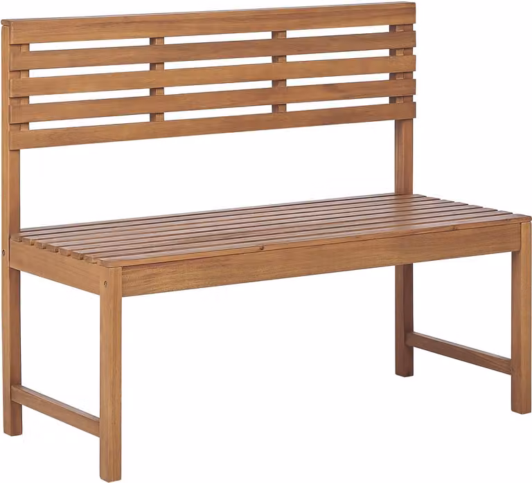 Treia Tuinbank van Acaciahout in Lichte houtkleur voor tuin, terras of balkon