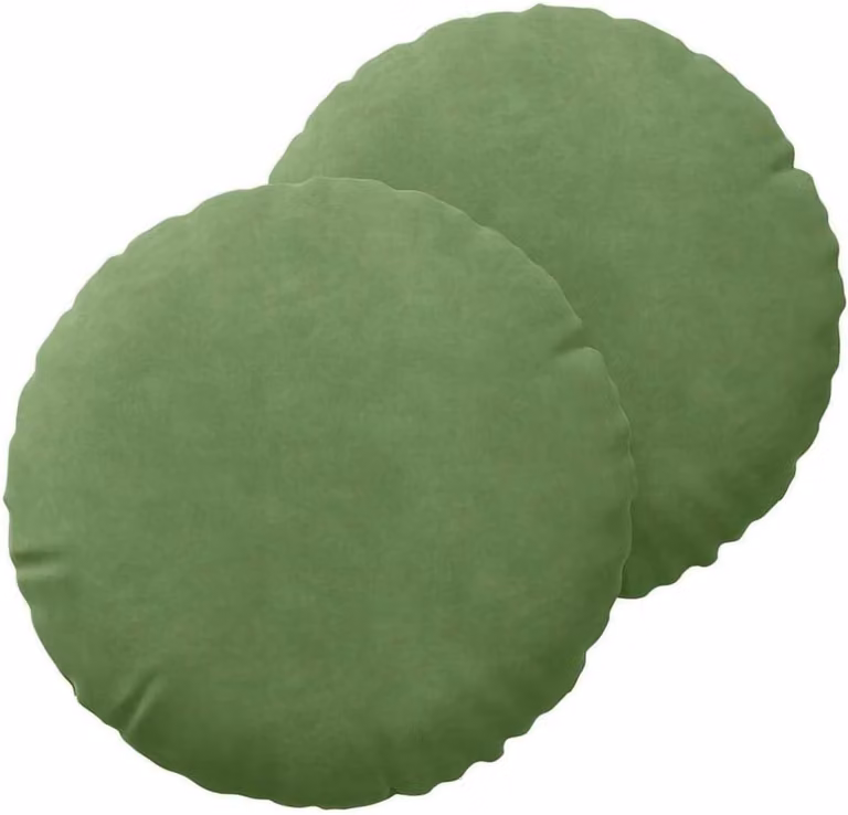 Rond Zitkussen Fluweel Groen - Ø 30 cm