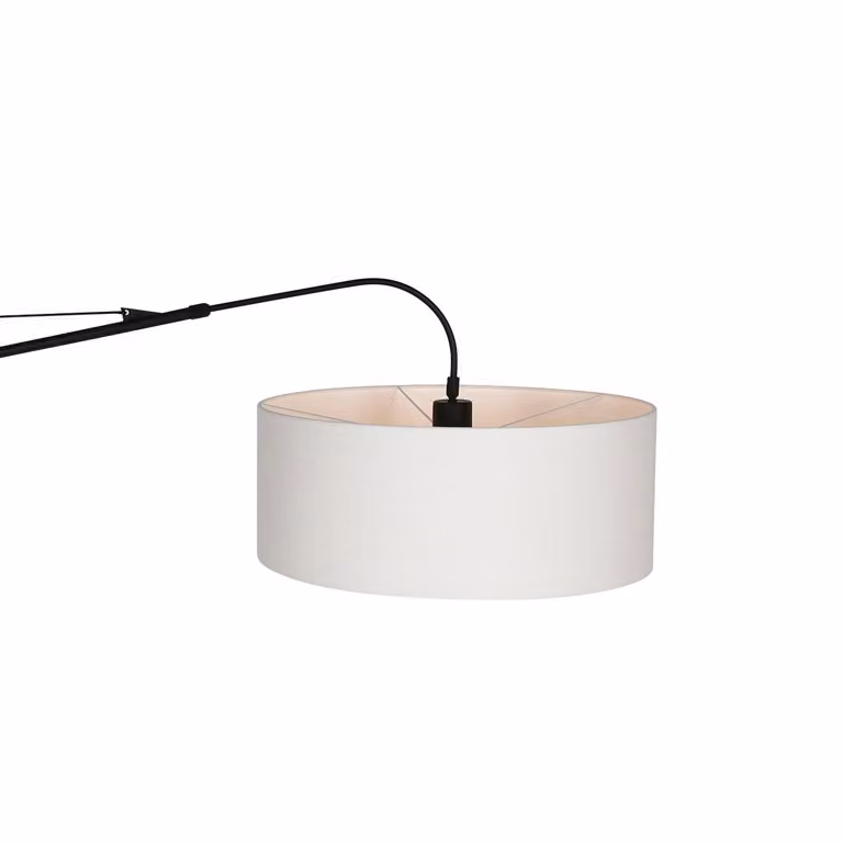 Steinhauer Gramineus Wand leeslamp met stoffen kap in zwart en wit