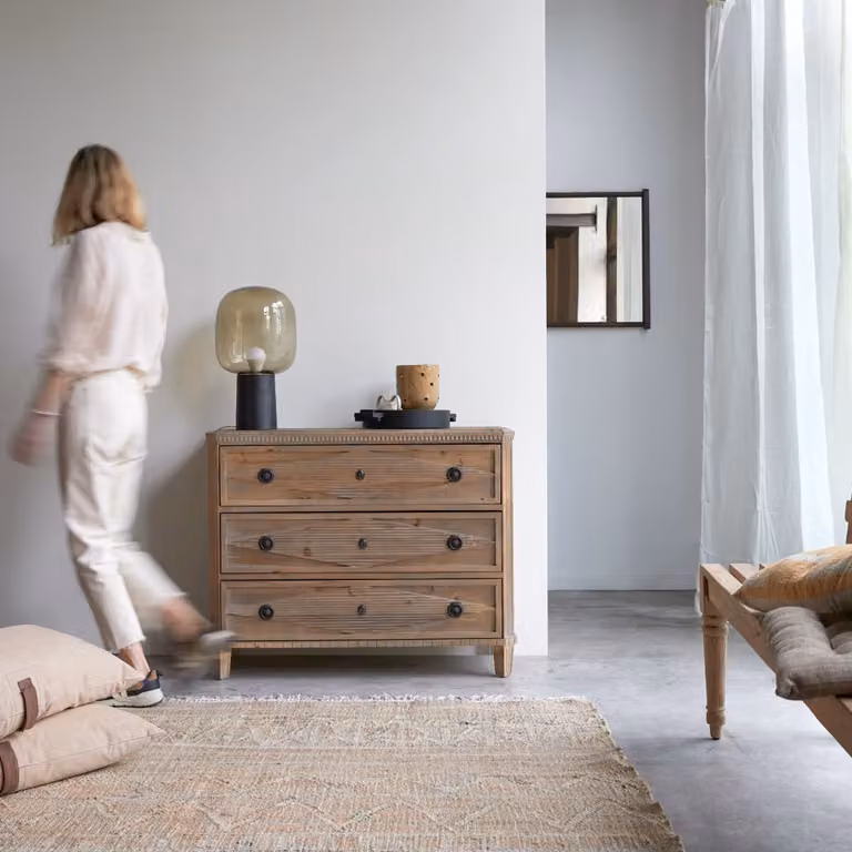 Tikamoon Ladekast van Massief Grenenhout - Naturel/Bruin - Scandinavisch Design