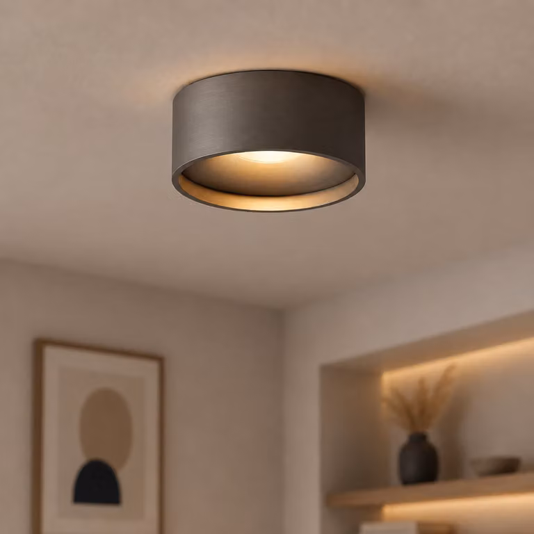 Artdelight Oran Badkamer plafondlamp - Grey - Ø 12 cm