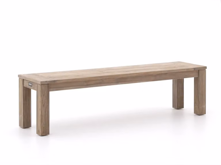 ROUGH Furniture Picknickbank voor 3 personen van Teakhout in Old Teak kleur
