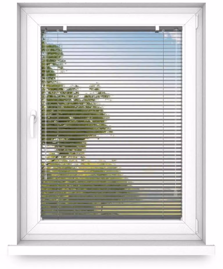 Time4blinds Aluminium Binnenjaloezieën zonder boren met koordgeleiders, Antraciet, Rechts, B: 150 cm, H: 200 cm