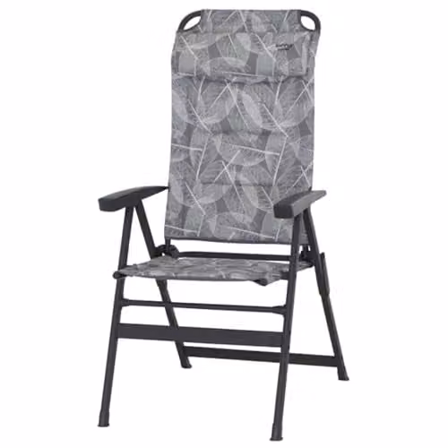 Siena Garden Camping-fauteuil Natura in grijs met aluminium frame en textilene bekleding