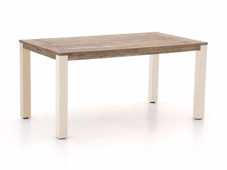 Rechthoekige ROUGH tuin eettafel van teakhout