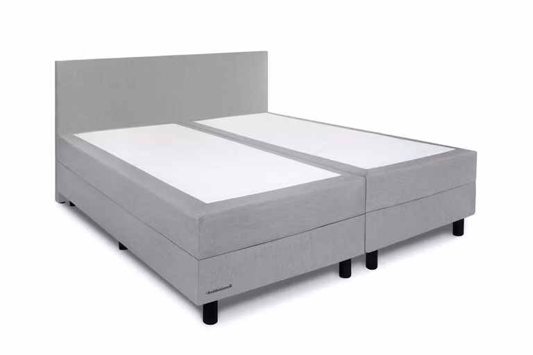 Boxspring Isabella Zilvergrijs Beddenleeuw B/D: 100 x 210 cm