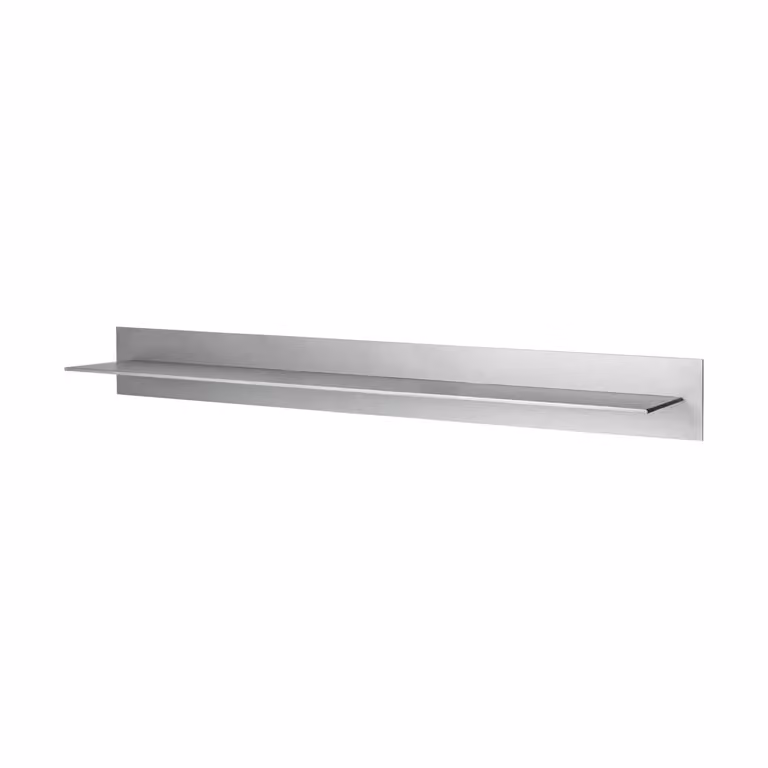 Ferm Living Lager wandplank single 85 cm Aluminium Zilver Mat