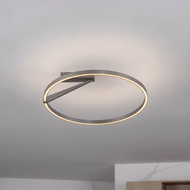 Lyora Design Plafondlamp Tilia Zilver met LED - Diameter: 60 cm, Hoogte: 20 cm