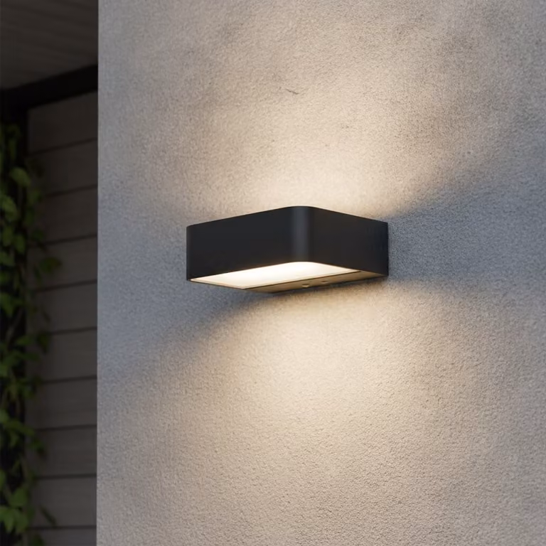 Lyora Wandlamp Trendo voor in de tuin, grijs/antraciet, B/D/H: 12 x 5 x 15 cm