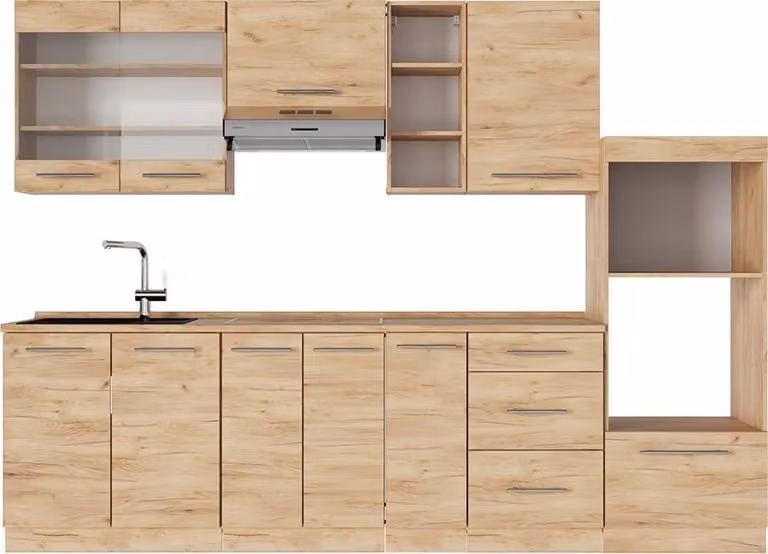 Vicco Fame-Line Keukeneenheid Krachtige eik goud, 280 cm, Model 57244