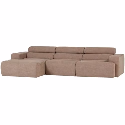 WOOOD Novi Chaise Longue Bank Links - Naturel Melange - Polyester