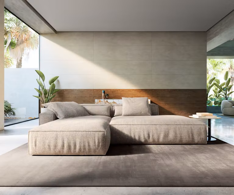 DELIFE Hoekbank Freestyle Cozy, Beige, B/D/H: 310 x 200 cm