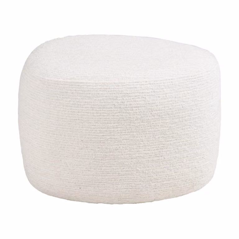 Nest of Nora Poef hocker Off-White B/D/H: 55 x 40 x 39 cm