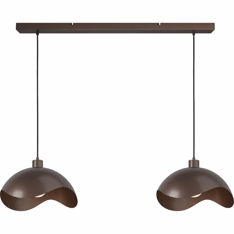 Masterlight Volta Kantoor Hanglamp - Cacao Bruin - 2x Ø40 cm