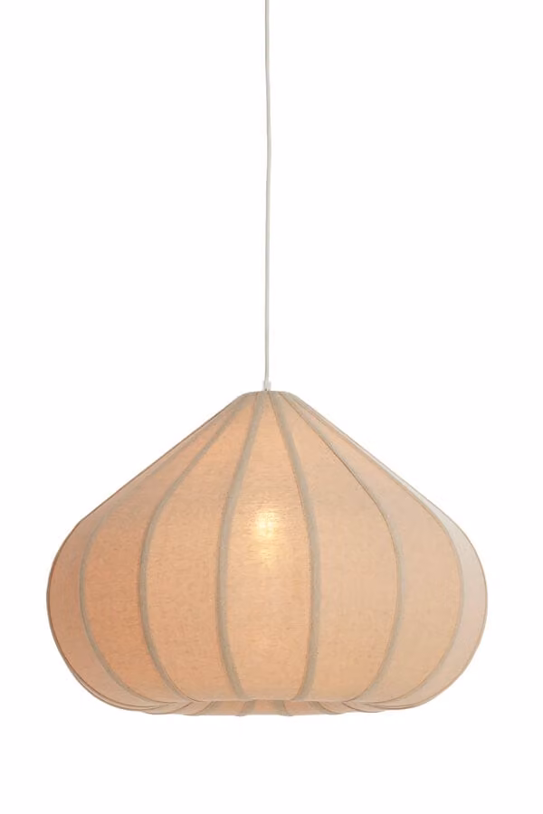 Light & Living Zubeda hanglamp beige linnen B: 60 cm, D: 60 cm, H: 42,5 cm