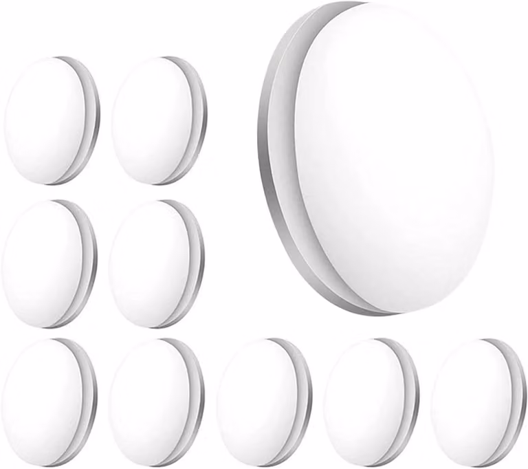 Set van 10 magnetische gordijnclips in wit om je gordijnen te stabiliseren