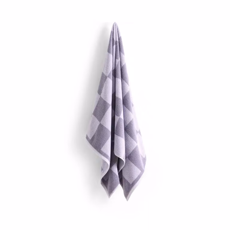HAY Check badhanddoek Lavender, Breedte: 70 cm, Lengte: 136 cm