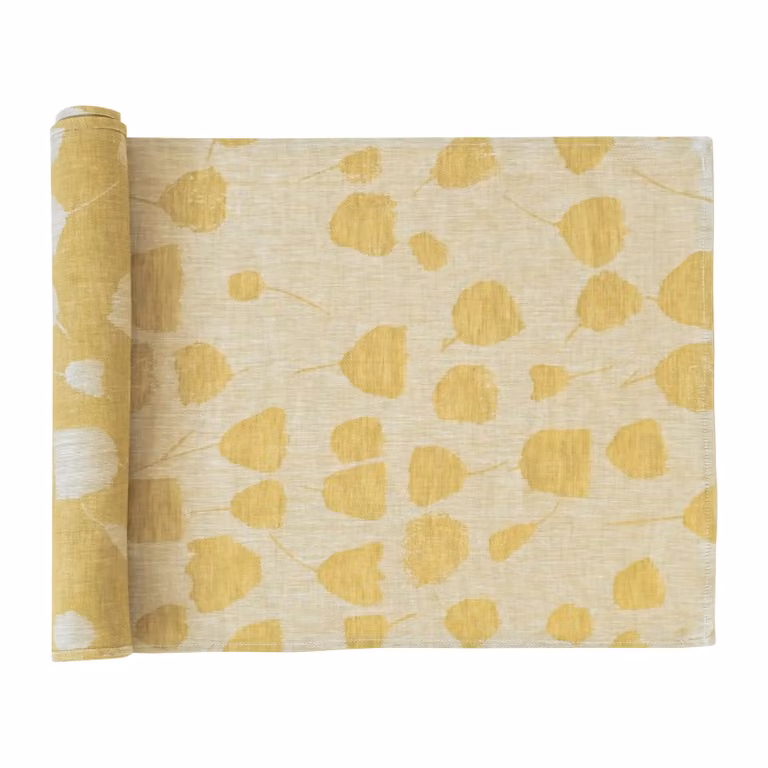Fine Little Day Tafelloper Bouquet Geel-wit 150 x 45 cm