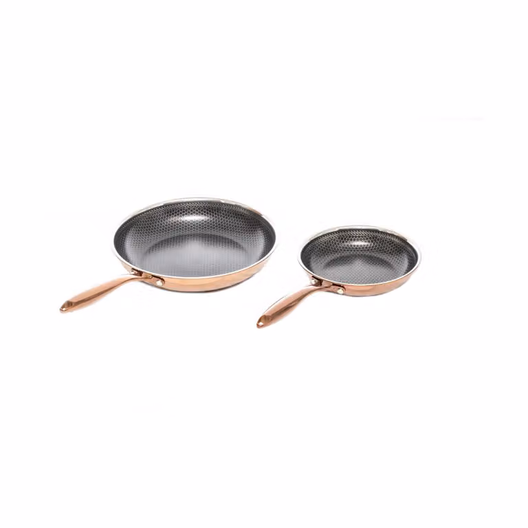 Hâws Santo koekenpannenset met hybrid coating, 2-delig, Rose Gold