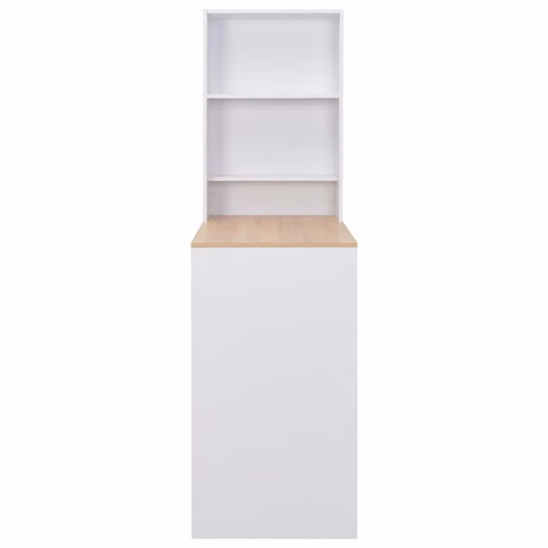 vidaXL Barkruk met kast, wit, B/D/H: 115 x 59 x 200 cm