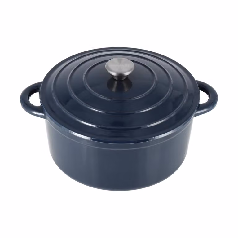 Nordwik gietijzeren pan rond, 5 l, Donkerblauw