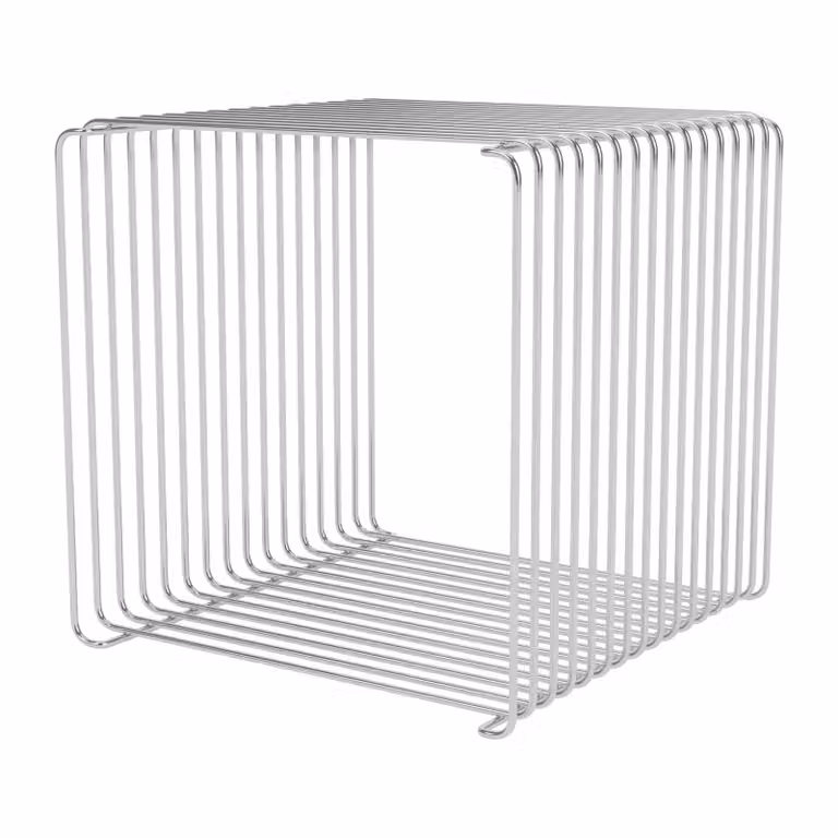 Montana Panton Wire Single plank, zilver, B/D/H: 34,8 x 34,8 x 34,8 cm