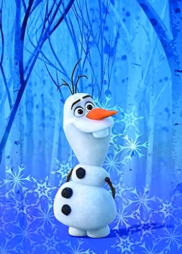 Komar Disney Frozen Olaf Crystal Muurschildering voor de kinderkamer, Kleurrijk, Breedte: 50 cm, Hoogte: 70 cm