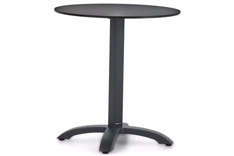 Lifestyle Garden Furniture Talao ronde tuintafel in antraciet van gepoedercoat aluminium, Diameter: 70 cm