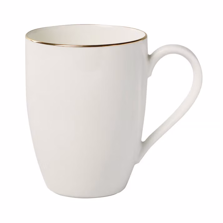 Villeroy & Boch Anmut Gold mok met oor, wit/goud, 35 cl