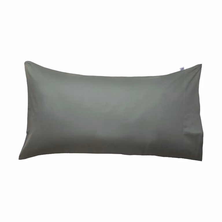 Mille Notti Satina kussensloop Groen, 50 x 90 cm